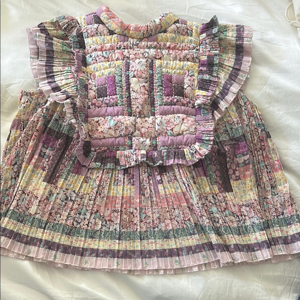 Sea New York Pink Floral Pleated Ruffled Blouse